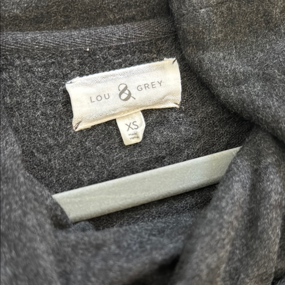 Charcoal Gray Cowl Neck Dress - Picture 2 of 6